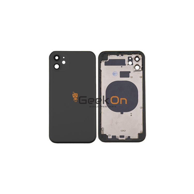 BACK HOUSING / ΠΙΣΩ ΚΑΠΑΚΙ ΓΙΑ APPLE IPHONE 11 Μαύρο