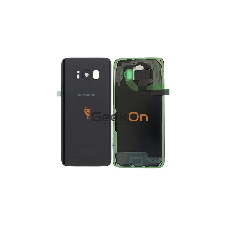 Γνήσιο Πίσω Καπάκι με Τζαμάκι Κάμερας για Samsung Galaxy S8 G950F GH82-13962A Black (Service Pack)