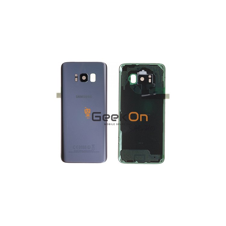 Γνήσιο Πίσω Καπάκι με Τζαμάκι Κάμερας για Samsung Galaxy S8 G950F GH82-13962C Orchid Gray (Service Pack)