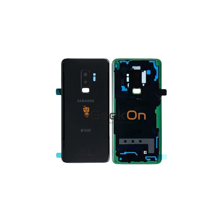 Γνήσιο Πίσω Καπάκι με Τζαμάκι Κάμερας για Samsung Galaxy S9 Plus G965F GH82-15652A Black (Service Pack)