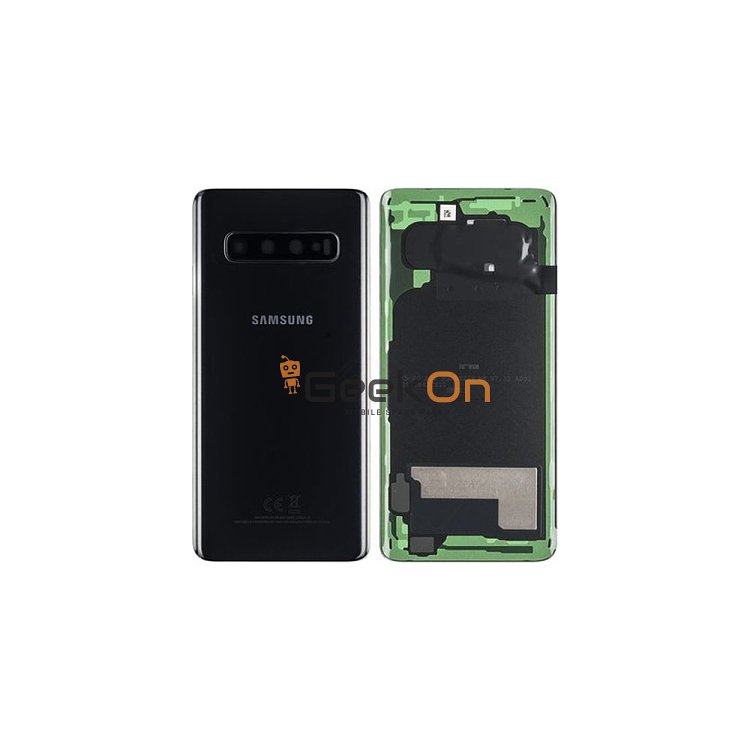 Γνήσιο Πίσω Καπάκι με Τζαμάκι Κάμερας για Samsung Galaxy S10 G973F GH82-18378A Black (Service Pack)