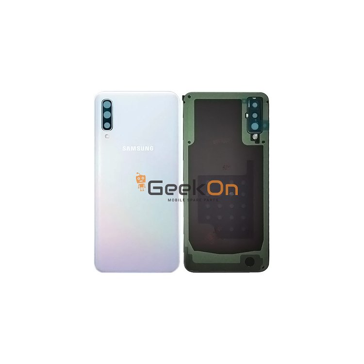 Γνήσιο Πίσω Καπάκι με Τζαμάκι Κάμερας για Samsung Galaxy A50 SM-A505 GH82-19229B White (Service Pack)