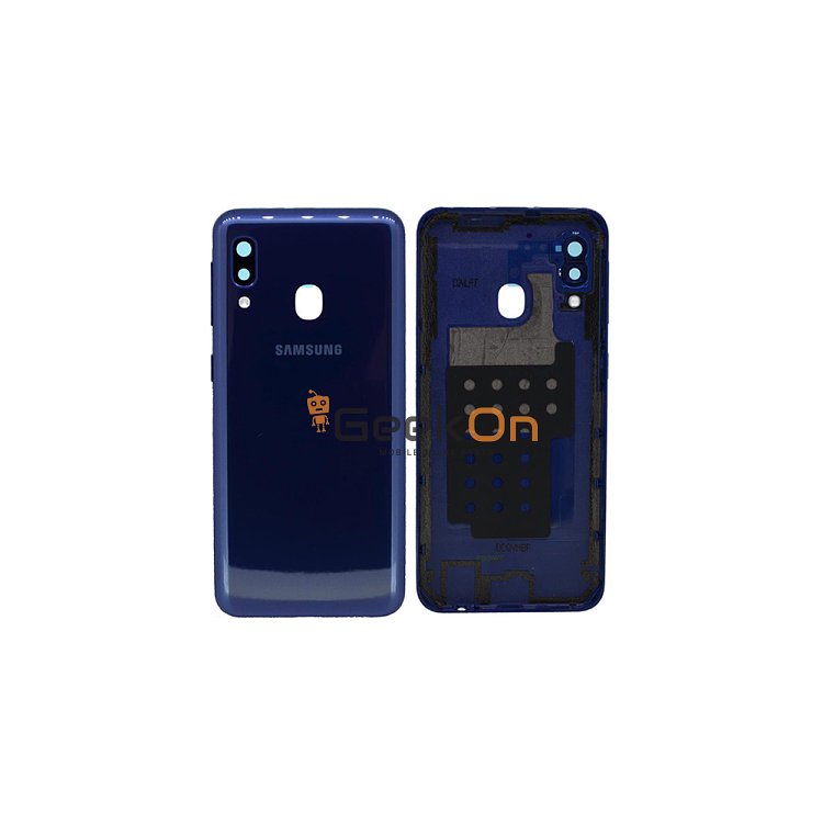 Γνήσιο Πίσω Καπάκι με Τζαμάκι Κάμερας για Samsung Galaxy A20e SM-A202F GH82-20125C Blue (Service Pack)