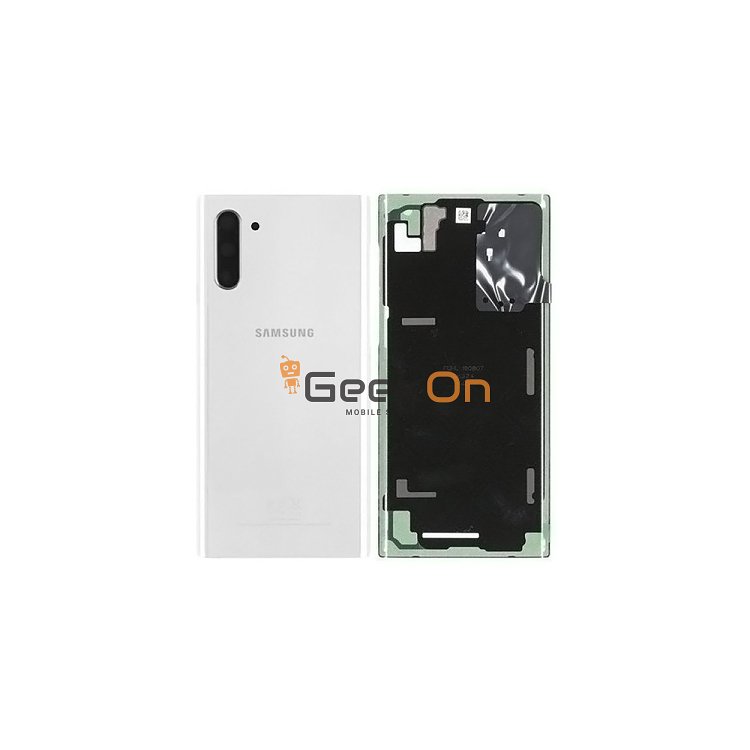 Γνήσιο Πίσω Καπάκι με Τζαμάκι Κάμερας για Samsung Galaxy Note 10 SM-N970F GH82-20528B White (Service Pack)