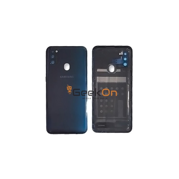 Γνήσιο Πίσω Καπάκι με Τζαμάκι Κάμερας για Samsung Galaxy M30s M307F GH82-20714A Black (Service Pack)