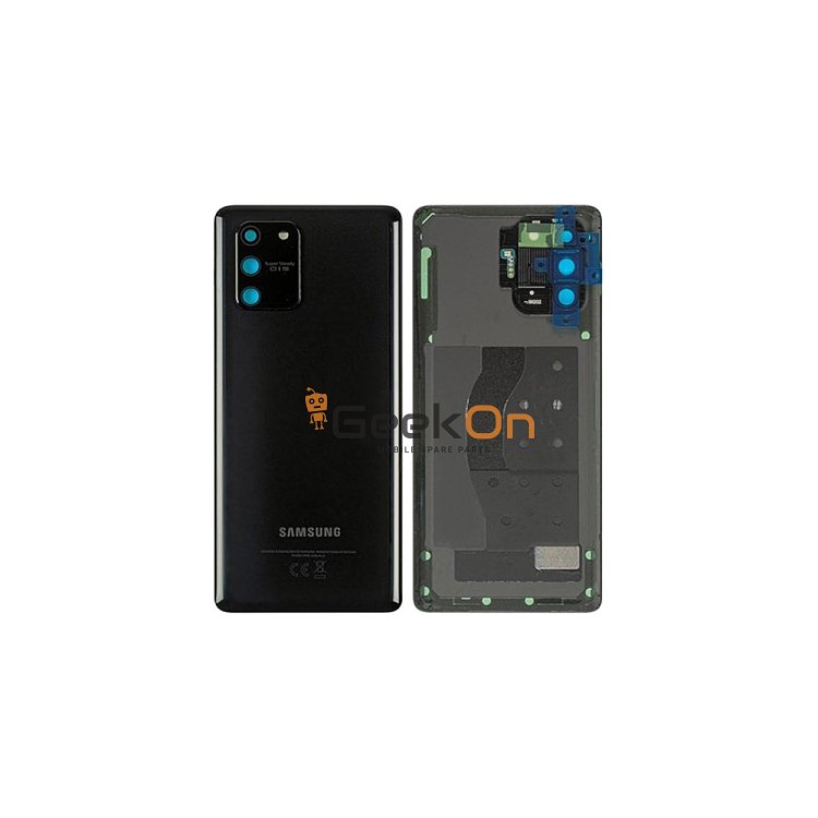 Γνήσιο Πίσω Καπάκι με Τζαμάκι Κάμερας για Samsung Galaxy S10 Lite G770F GH82-21670A Prism Black (Service Pack)