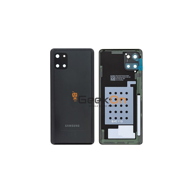 Γνήσιο Πίσω Καπάκι με Τζαμάκι Κάμερας για Samsung Galaxy Note 10 Lite N770F GH82-21972A Aura Black (Service Pack)