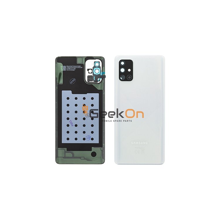 Γνήσιο Πίσω Καπάκι με Τζαμάκι Κάμερας για Samsung Galaxy A71 A715F GH82-22112B Prism Crush Silver (Service Pack)