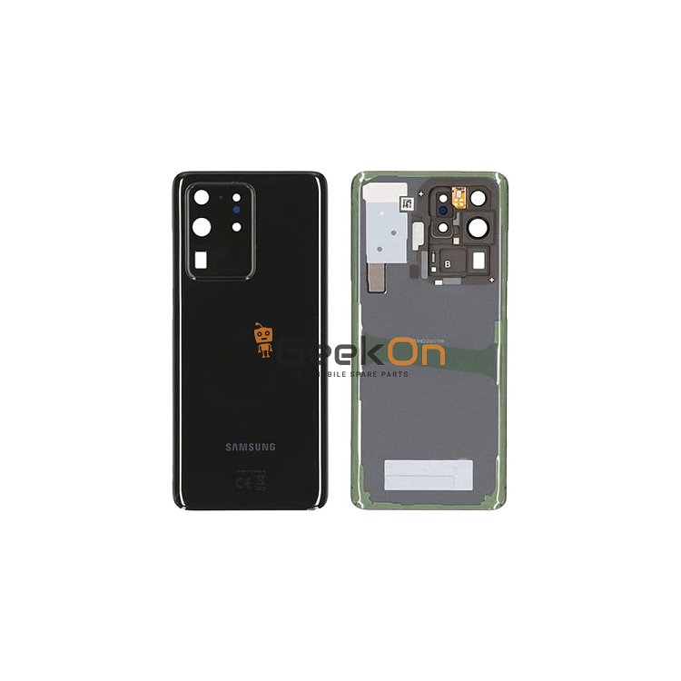 Γνήσιο Πίσω Καπάκι με Τζαμάκι Κάμερας για Samsung Galaxy S20 Ultra G988F GH82-22217A Black (Service Pack)