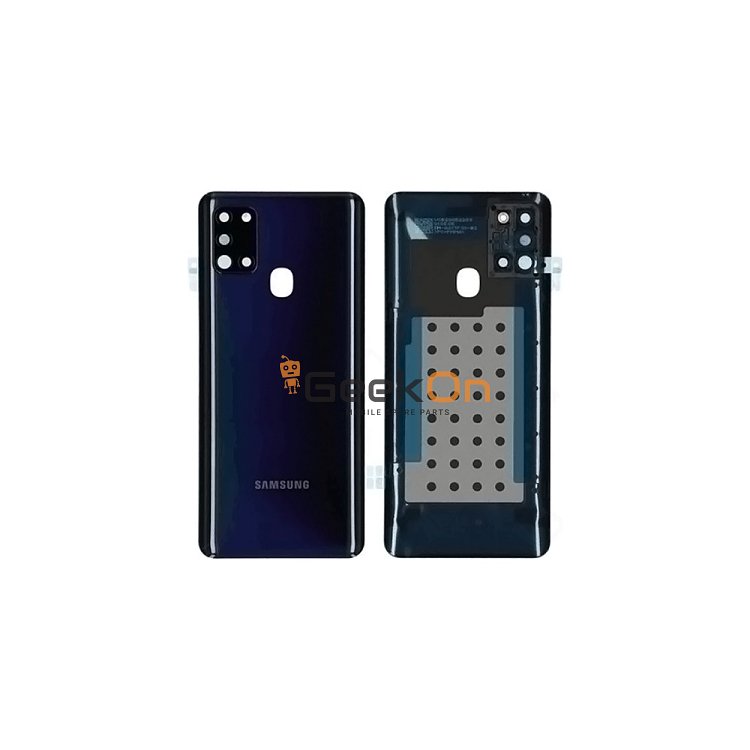 Γνήσιο Πίσω Καπάκι με Τζαμάκι Κάμερας για Samsung Galaxy A21s A217F GH82-22780A Black (Service Pack)