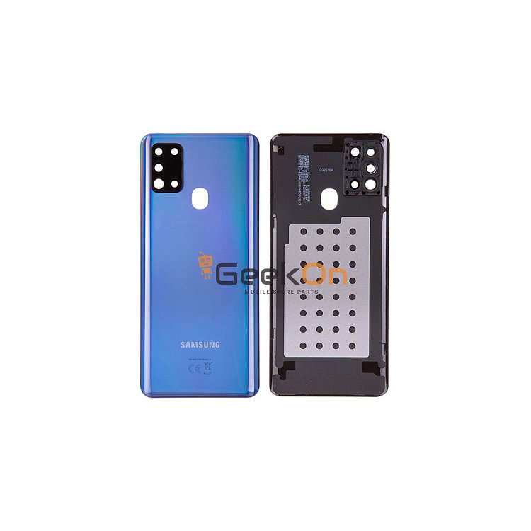 Γνήσιο Πίσω Καπάκι με Τζαμάκι Κάμερας για Samsung Galaxy A21s A217F GH82-22780C Blue (Service Pack)