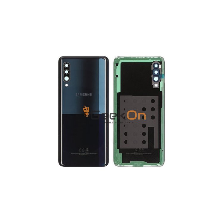 Γνήσιο Πίσω Καπάκι με Τζαμάκι Κάμερας για Samsung Galaxy A90 5G A908 GH82-20741A Black (Service Pack)
