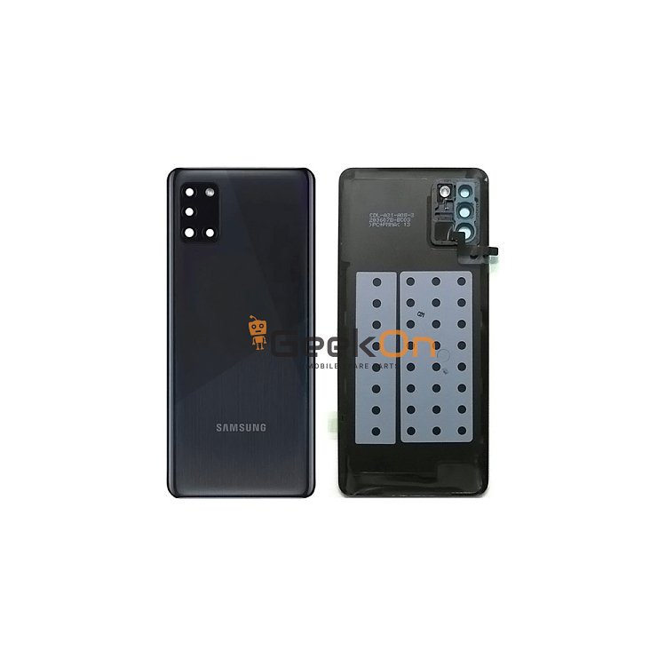 Γνήσιο Πίσω Καπάκι με Τζαμάκι Κάμερας για Samsung Galaxy A31 A315F GH82-22338A Black (Service Pack)