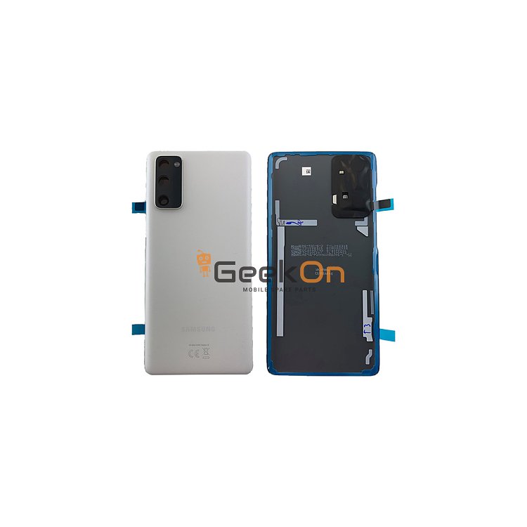 Γνήσιο Πίσω Καπάκι με Τζαμάκι Κάμερας για Samsung Galaxy S20 FE 4G G780 GH82-24263B Cloud White (Service Pack)