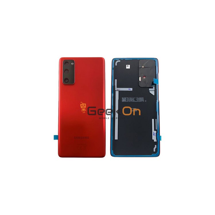 Γνήσιο Πίσω Καπάκι με Τζαμάκι Κάμερας για Samsung Galaxy S20 FE 4G G780 GH82-24263E Cloud Red (Service Pack)