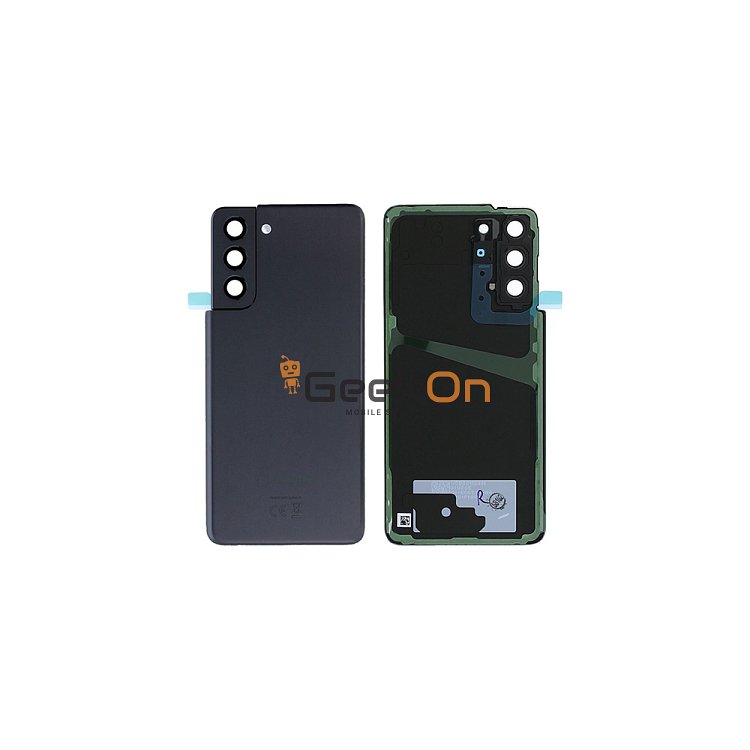 Γνήσιο Πίσω Καπάκι με Τζαμάκι Κάμερας για Samsung Galaxy S21 5G G991 GH82-24519A Phantom Grey (Service Pack)