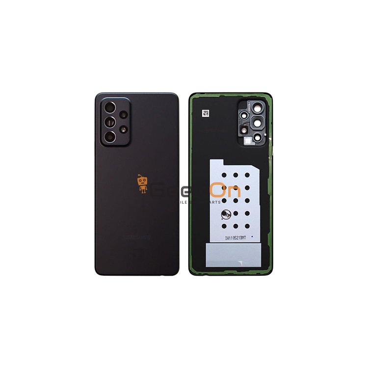 Γνήσιο Πίσω Καπάκι με Τζαμάκι Κάμερας για Samsung Galaxy A52 4G A525 GH82-25427A Black (Service Pack)