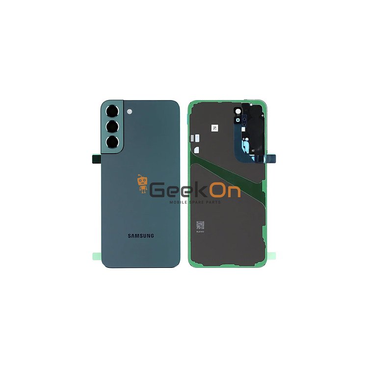 Γνήσιο Πίσω Καπάκι με Τζαμάκι Κάμερας για Samsung Galaxy S22 S901 GH82-27435A Black (Service Pack)