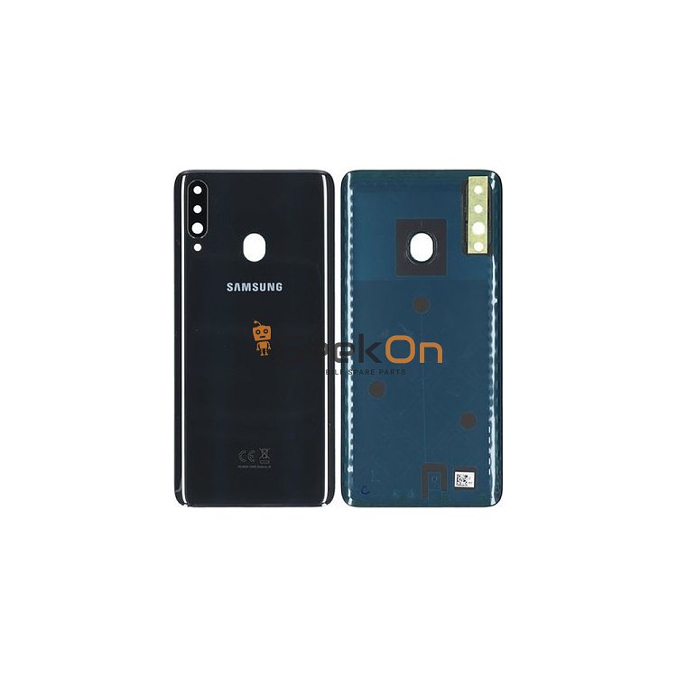Γνήσιο Πίσω Καπάκι με Τζαμάκι Κάμερας για Samsung Galaxy A20s SM-A207F GH81-19446A Black (Service Pack)