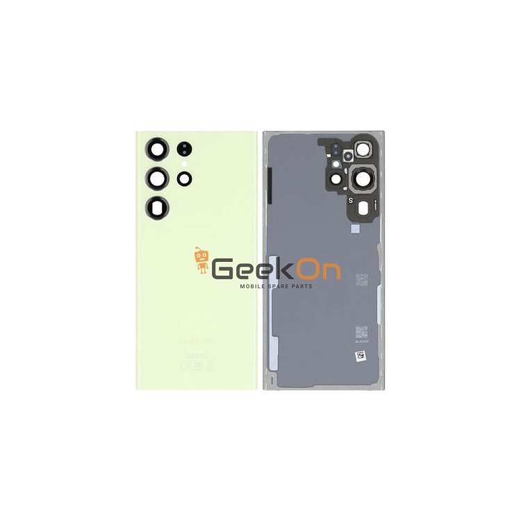 Γνήσιο Πίσω Καπάκι με Τζαμάκι Κάμερας για Samsung Galaxy S23 Ultra S918 GH82-30400H Lime (Service Pack)