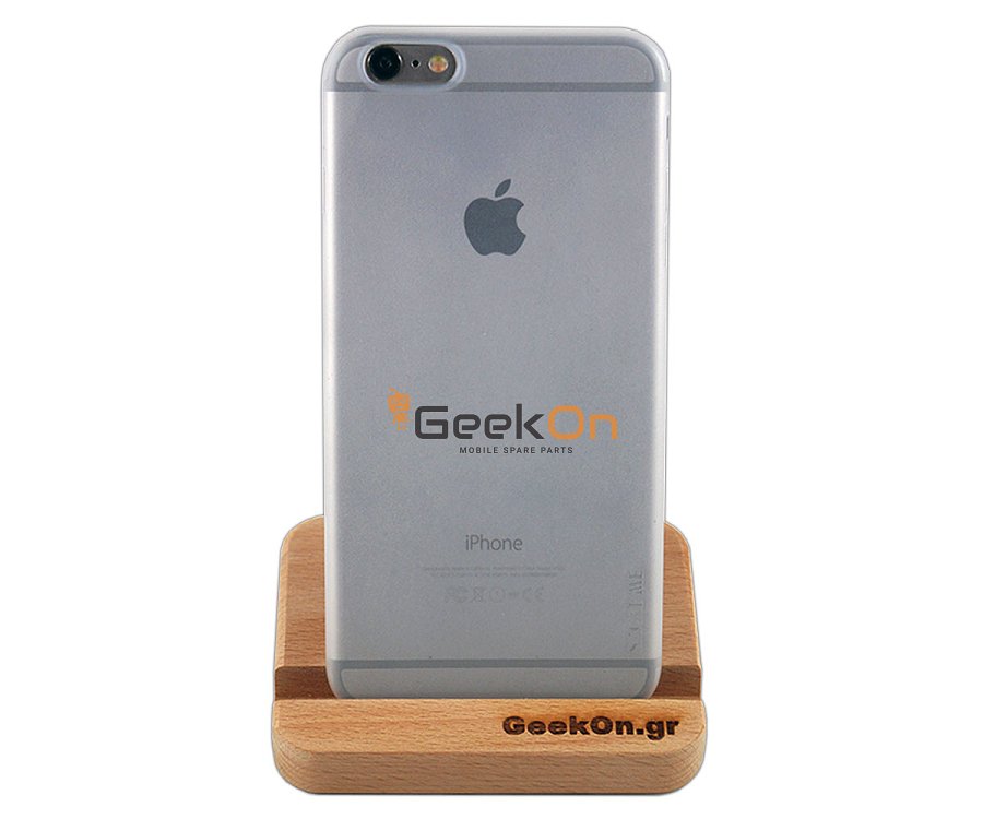 Θήκη STOPTIME iPhone 6/6S Plus Λευκη Ημιδιάφανη