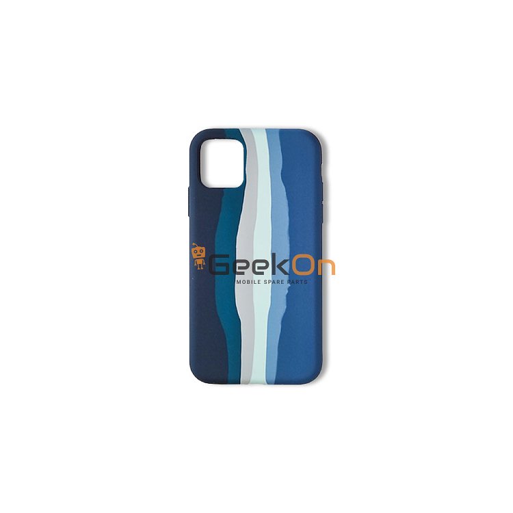 Θήκη Σιλικόνης Σκληρή για iPhone 11 Rainbow Blue