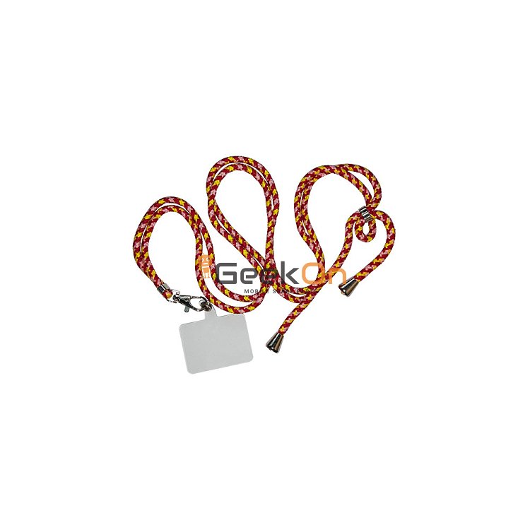 Universal Λουράκι Λαιμού για Κινητά Κόκκινο Ριγέ