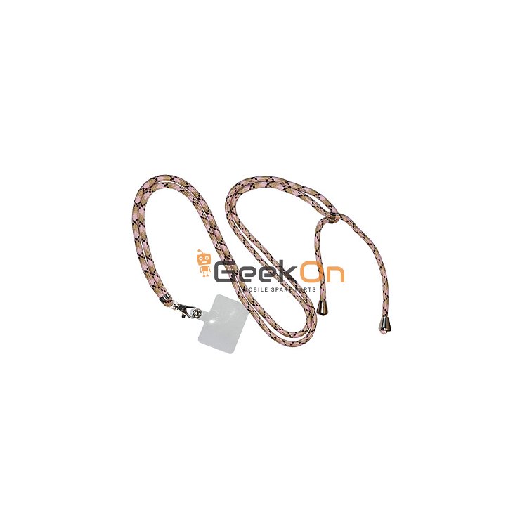 Universal Λουράκι Λαιμού για Κινητά Ροζ Ριγέ