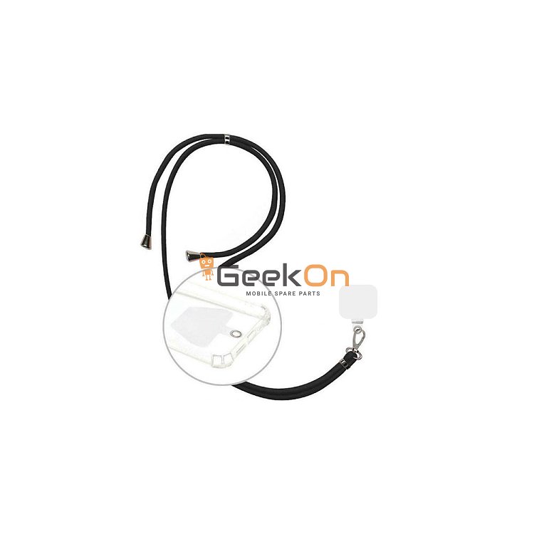 Universal Λουράκι Λαιμού για Κινητά Μαύρο