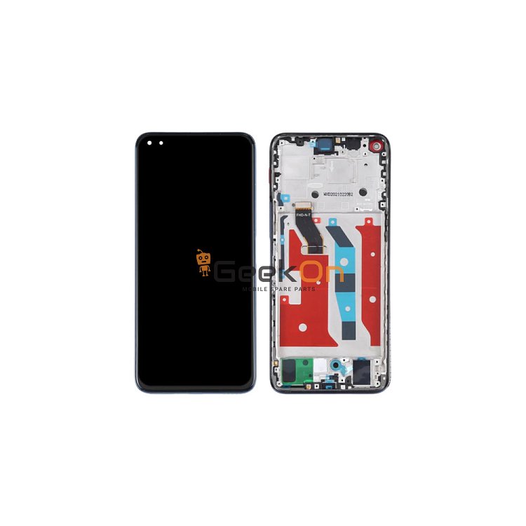 Συμβατή Οθόνη LCD και Μηχανισμός Αφής με Πλαίσιο για Huawei Honor 50 Lite Μπλε