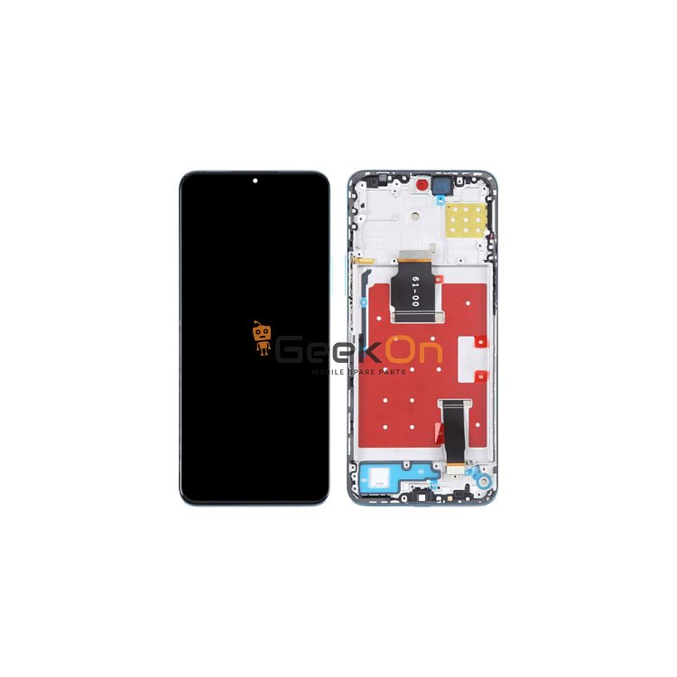 Συμβατή Οθόνη LCD και Μηχανισμός Αφής με Πλαίσιο για Huawei X8a 4G / Honor 90 Lite 5G Μπλε