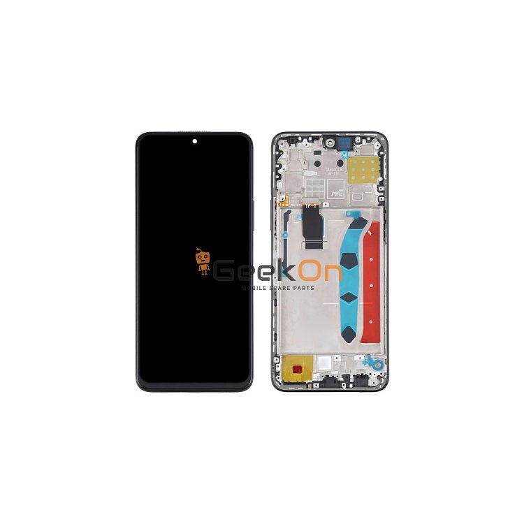 Συμβατή Οθόνη LCD και Μηχανισμός Αφής με Πλαίσιο για Huawei Honor X8 4G 2022 Μαύρο