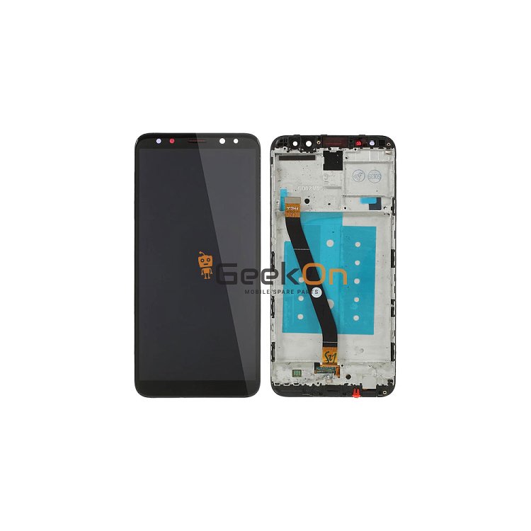 Συμβατή Οθόνη LCD και Μηχανισμός Αφής με Πλαίσιο για Huawei Mate 10 Lite Μαύρο