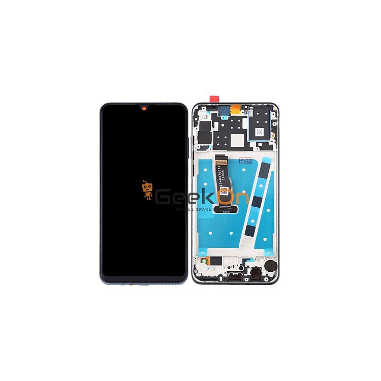 Συμβατή Οθόνη LCD και Μηχανισμός Αφής με Πλαίσιο για Huawei P30 Lite 2019 MAR-LX1M / MAR-LX2 / MAR-L21MEA/L22A/L22B Black Midnight