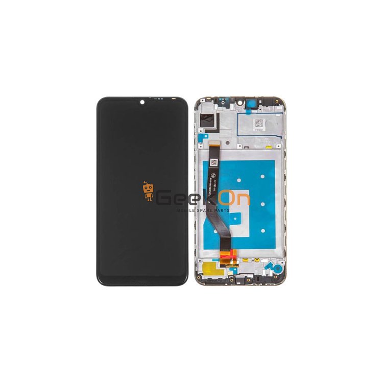 Συμβατή Οθόνη LCD και Μηχανισμός Αφής με Πλαίσιο για Huawei Y7 2019 Μαύρο