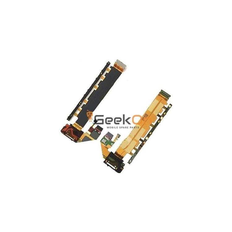 Καλωδιοταινία Ενεργοποίησης και Έντασης Ήχου Και Πλακέτα Φόρτισης / Power and Volume Flex and Charging Board για Δίκαρτο για Sony Xperia Z3 Plus / Z4 E6553 / E6533