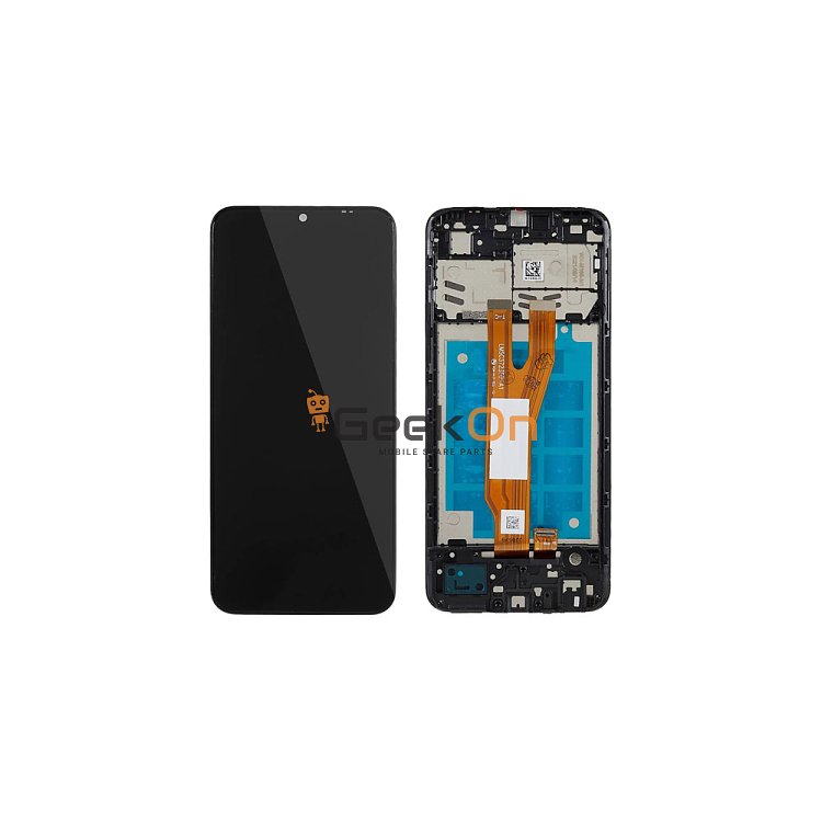 Συμβατή Οθόνη LCD και Μηχανισμός Αφής με Πλαίσιο για Samsung Galaxy A03 Core A032 Μαύρο