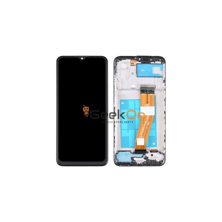Συμβατή Οθόνη LCD και Μηχανισμός Αφής με Πλαίσιο για Samsung Galaxy A03 A035G EU Version Μαύρο