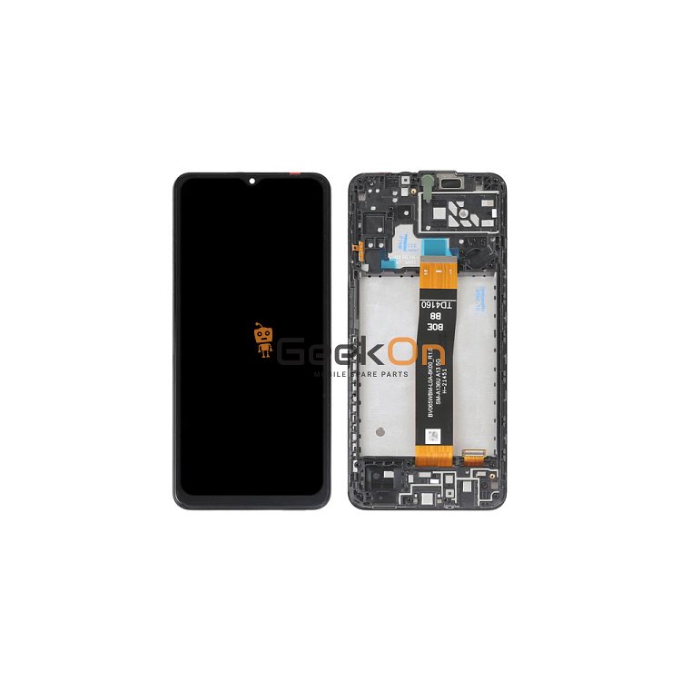 Συμβατή Οθόνη LCD και Μηχανισμός Αφής με Πλαίσιο για Samsung Galaxy A04s A047 Μαύρο