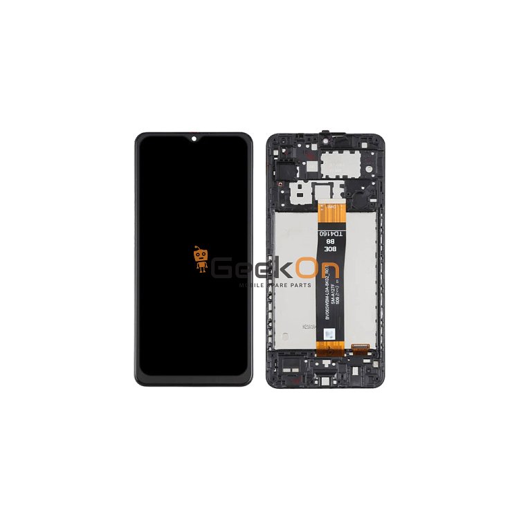 Συμβατή Οθόνη LCD και Μηχανισμός Αφής με Πλαίσιο για Samsung Galaxy A12 Nacho A127 Μαύρο