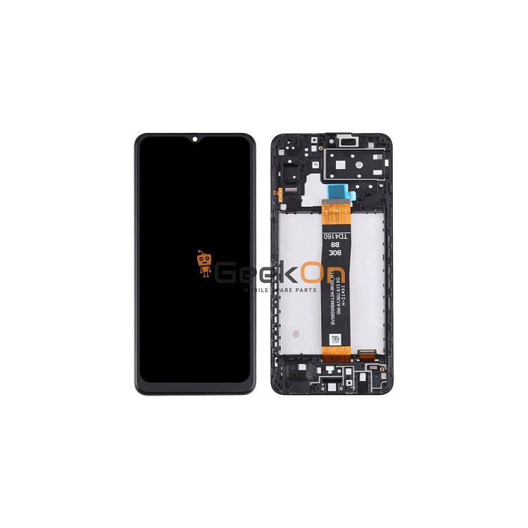 Συμβατή Οθόνη LCD και Μηχανισμός Αφής με Πλαίσιο για Samsung Galaxy A13 5G A136 Μαύρο