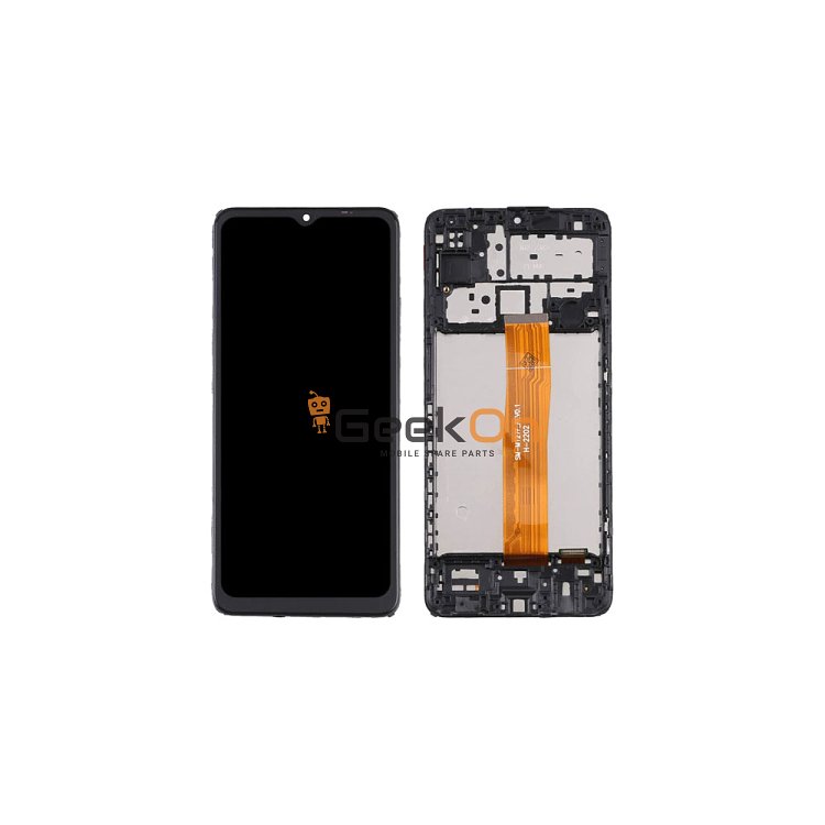 Συμβατή Οθόνη LCD και Μηχανισμός Αφής με Πλαίσιο για Samsung Galaxy M12 M127 Μαύρο