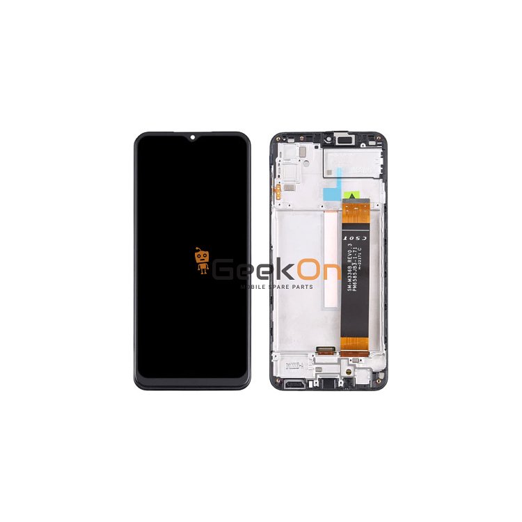 Συμβατή Οθόνη LCD και Μηχανισμός Αφής με Πλαίσιο για Samsung Galaxy M33 M336 Μαύρο