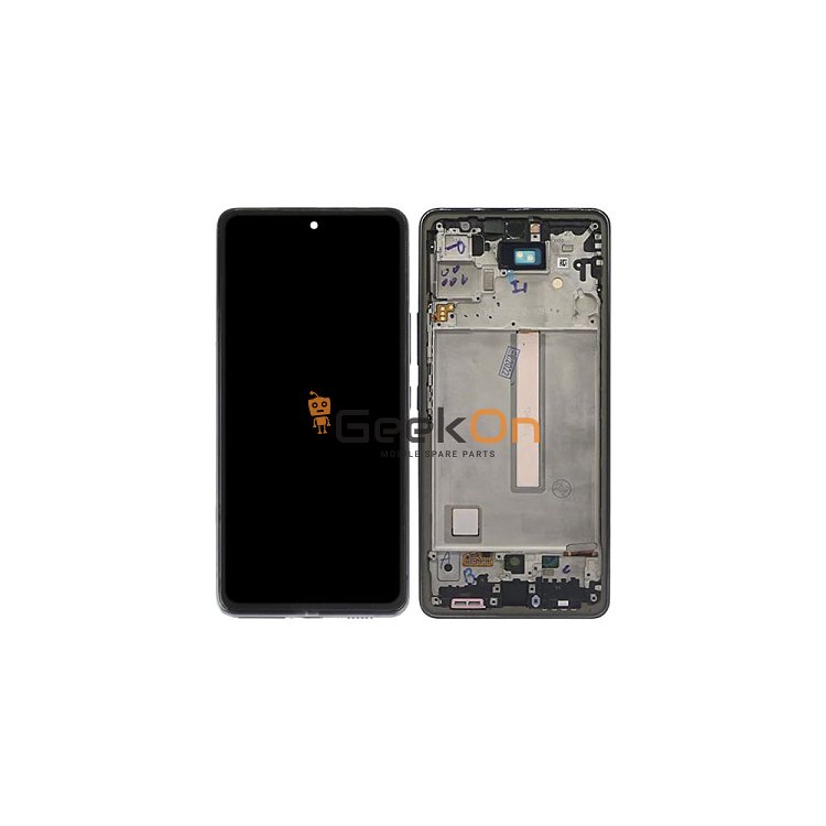 OLED Συμβατή Οθόνη LCD και Μηχανισμός Αφής με Πλαίσιο για Samsung Galaxy A53 5G A536 Μαύρο