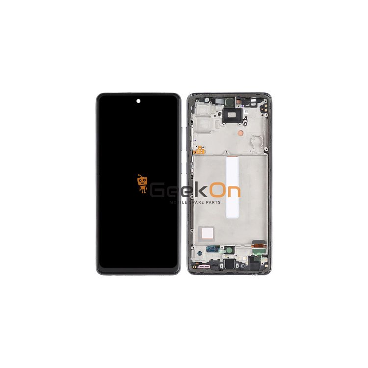 Συμβατή Οθόνη LCD και Μηχανισμός Αφής με Πλαίσιο για Samsung Galaxy A52 A525 / A52s A528 Μαύρο
