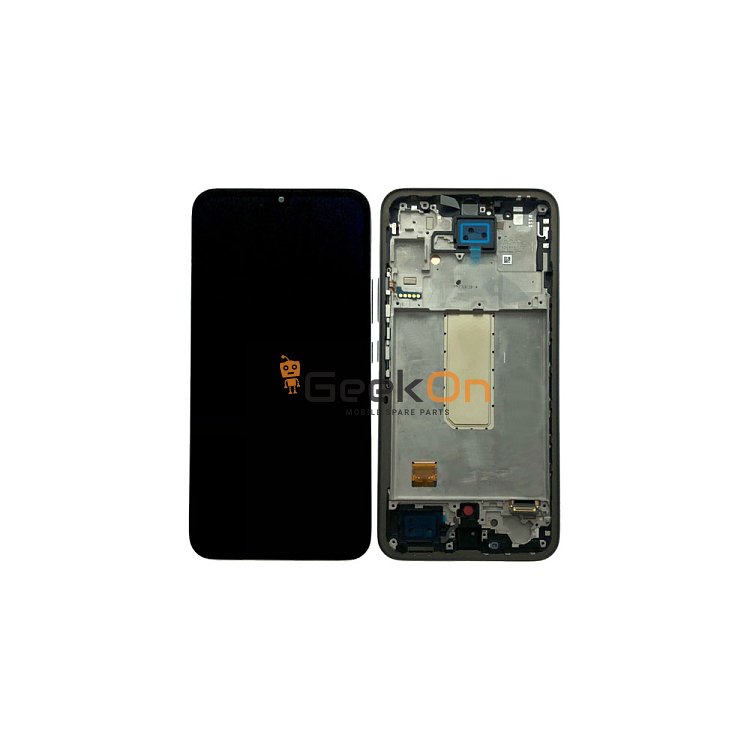 Συμβατή Οθόνη LCD και Μηχανισμός Αφής με Πλαίσιο για Samsung Galaxy A34 5G A346 Μαύρο