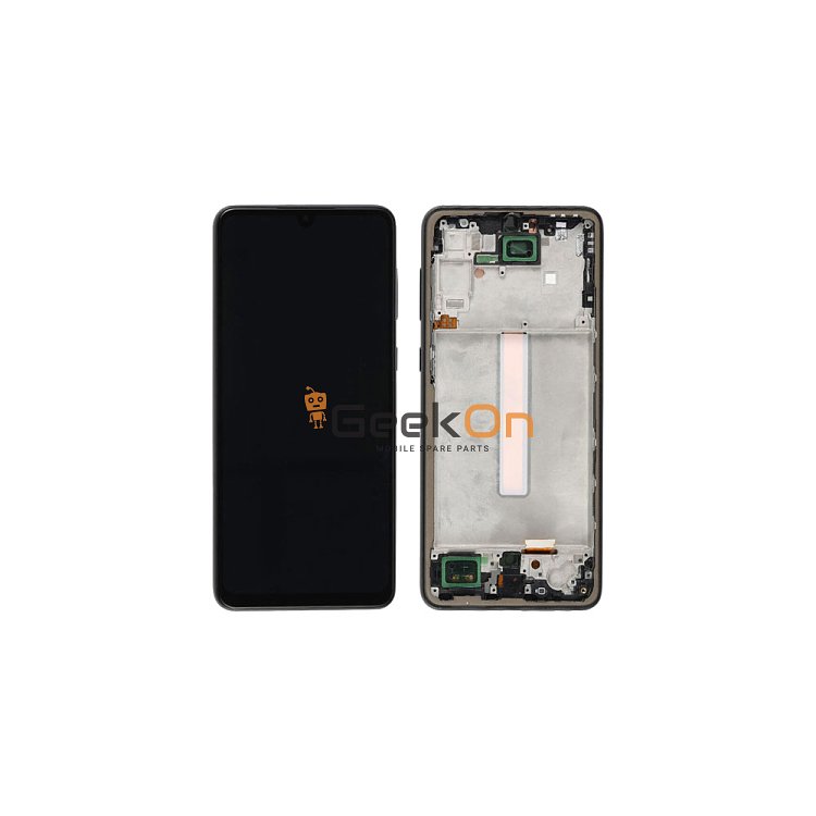 Συμβατή Οθόνη LCD και Μηχανισμός Αφής με Πλαίσιο για Samsung Galaxy A33 5G A336 Μαύρο