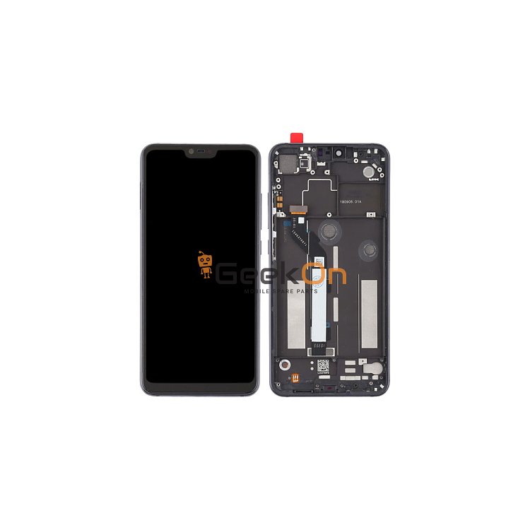 Συμβατή Οθόνη LCD και Μηχανισμός Αφής με Πλαίσιο για Xiaomi Mi 8 Lite Gray