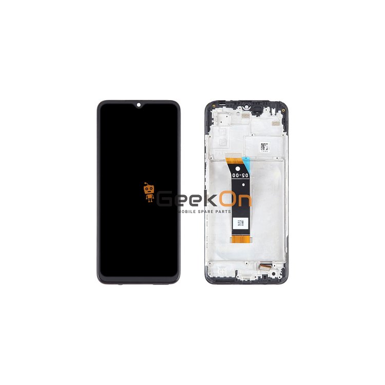 Συμβατή Οθόνη LCD και Μηχανισμός Αφής με Πλαίσιο για Xiaomi Poco M4 5G Μαύρο