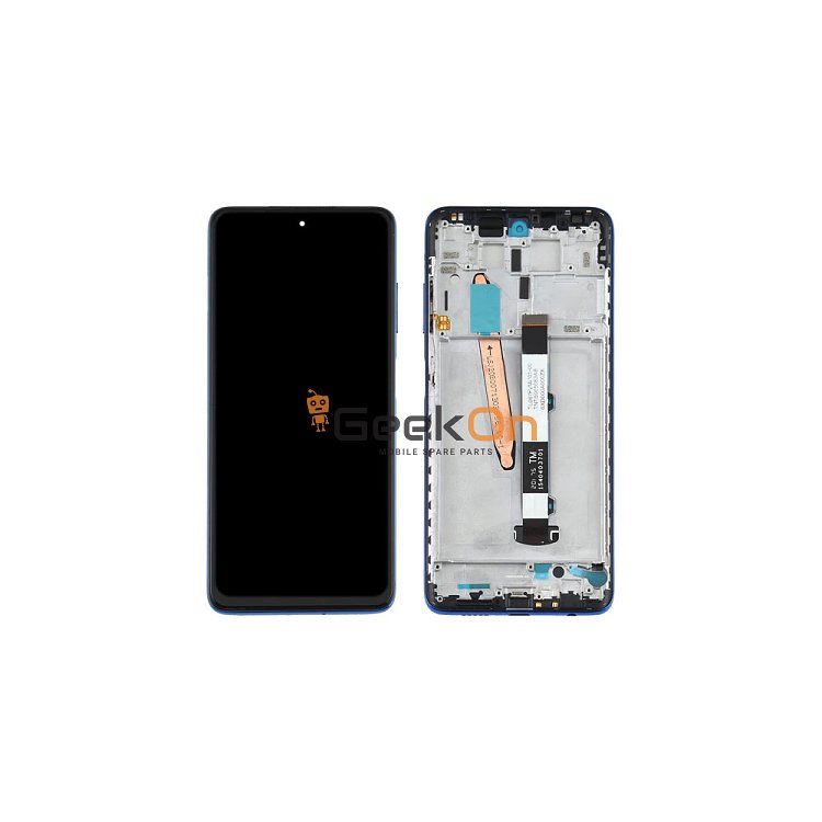 Συμβατή Οθόνη LCD και Μηχανισμός Αφής με Πλαίσιο για Xiaomi Poco X3 / X3 Pro / X3 NFC Μπλε